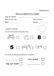 English Worksheet: Example of a quiz