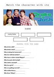 English Worksheet: Drake and Josh - S01E01 - Pilot