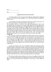 English Worksheet: giggling robot becomes part of the family