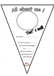 English Worksheet: Getting to know you, Pennant Banner