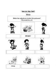 English Worksheet: feelings