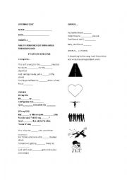 English Worksheet:  Its my life Listening worksheet