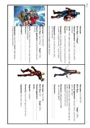 English Worksheet: SUPERHEROES - interactive speaking