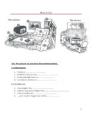 English Worksheet: Parts of the house 