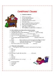English Worksheet: Conditional clauses