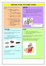 English Worksheet: Another, other, the other, others