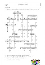 English Worksheet: crossword biotechnology