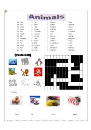 English Worksheet: animales