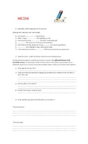 English Worksheet: WRITING