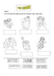 English Worksheet: THE CROODS 