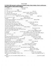 English Worksheet: future tenses