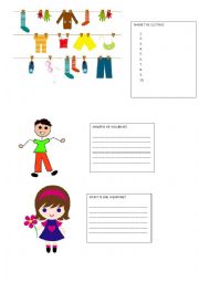 English Worksheet: clothes