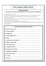 English Worksheet: Alien Adventure