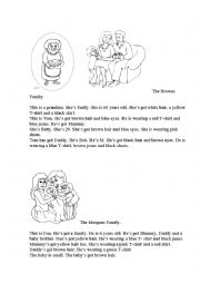 English Worksheet: Reading, 2 short texts