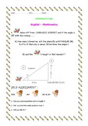 English Worksheet: english-math