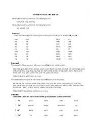 English Worksheet: IPA: // and /ɑ/