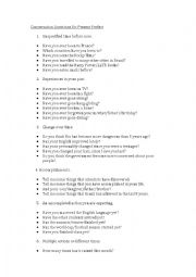 Present Perfect Conversation Questions