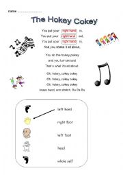 English Worksheet: The Hokey Cokey 