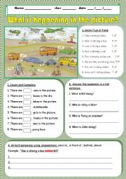 English Worksheet: Picture desciption