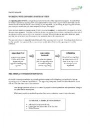 English Worksheet: How to Use Concessions when Writing
