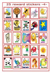 English Worksheet: 25 reward stickes-4-