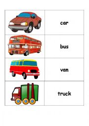 English Worksheet: Transportation Flashcard