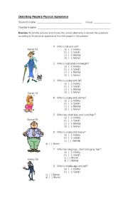 English Worksheet: Describing Peoples Physical Appearance