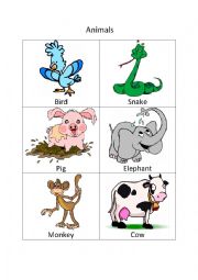 English Worksheet: Animals