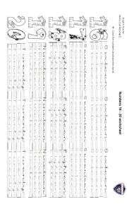 English Worksheet: numbers 16-20