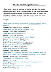 Travel Agent Role Play with example