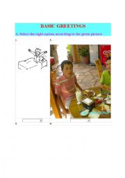 English Worksheet: greetings
