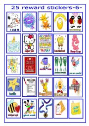 English Worksheet: 25 reward stickes-6-