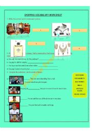 English Worksheet: Shopping Vocabulary