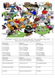 English Worksheet: Present Continuous Activity