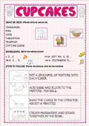 English Worksheet: CUPCAKES