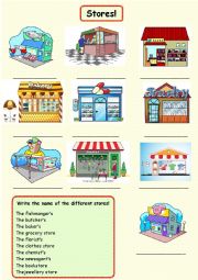 English Worksheet: Stores/shops
