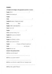 English Worksheet: Exam