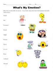 English Worksheet: Emotions