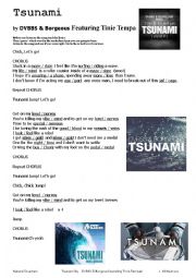 English Worksheet: Tsunami Song Worksheet