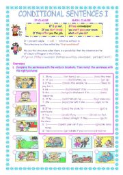 English Worksheet: Conditional sentences