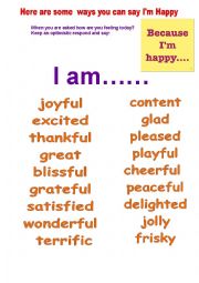 Here are some  ways you can say Im Happy