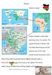 English Worksheet: Kenya - The Masai Mara