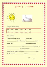 English Worksheet:  STEVES     LETTER