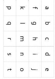 English Worksheet: alphabet cards