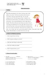 English Worksheet:  PAST SIMPLE AND CONTINOUS PRACTICE TEST!