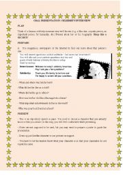 English Worksheet: Oral Presentation