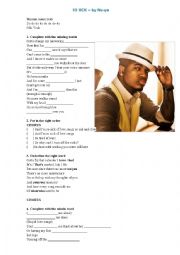 English Worksheet: So sick - Ne-Yo with key