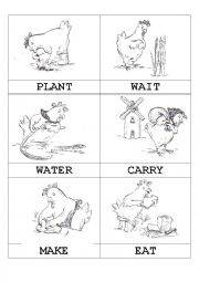English Worksheet: The little red hen