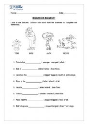 English Worksheet: Comparative