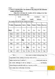 English Worksheet: reading and describing activity: Peter - the tourist guide